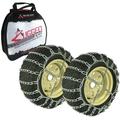 The ROP Shop | 2 Link Tire Snow Chains Pair For Sears 16x6.5x8 16x6.5x6 Front 23x10.5x12 Rear