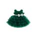 Peyakidsaa Kids Girls Sleeveless Bow Mesh Tulle Tutu Princess Dress Wedding Birthday Party Evening Prom Dress