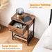 Nightstand with Drawer and Shelf(Set of 2)