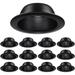 12-Pack 6 Inch Recessed Can Light Trim, Metal Step Baffle Trim