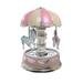 carousel music box Luxury Carousel Music Box 3 Horses Rotate LED Light Luminous Rotation (Pink)