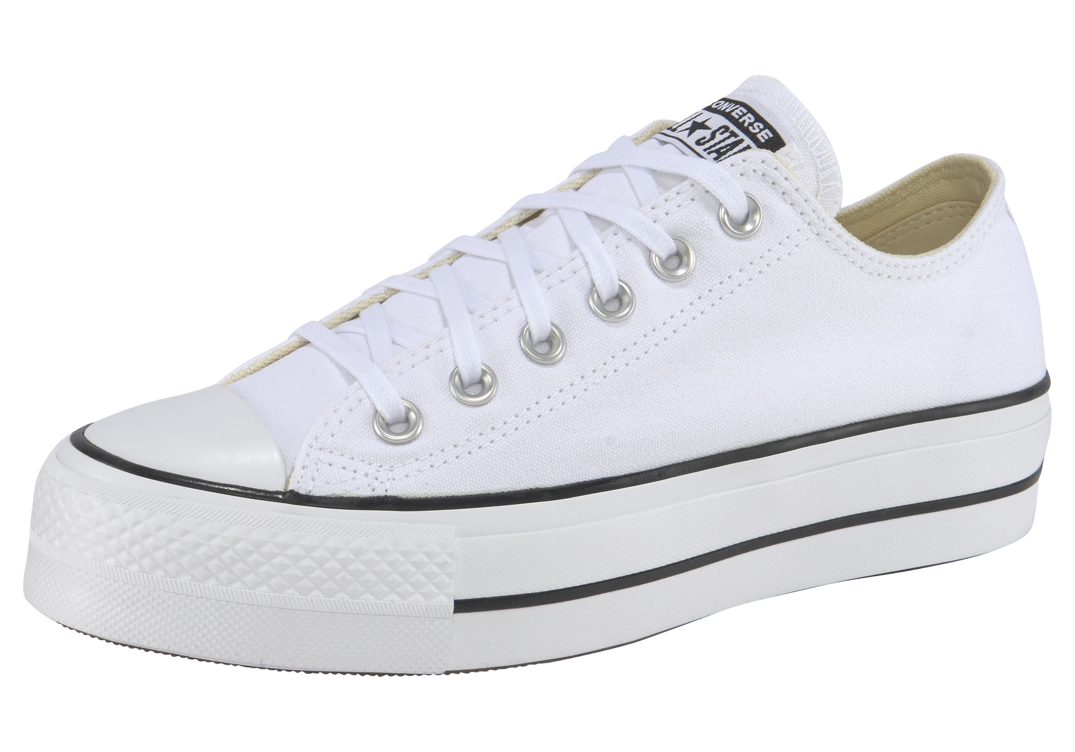 Sneaker CONVERSE "CHUCK TAYLOR ALL STAR PLATFORM CANVAS", Damen, Gr. 38, weiß, Textil, Schuhe Sneaker Image