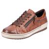 Plateausneaker REMONTE, Damen, Gr. 40, braun, Leder, used, sportlich, Schuhe, Freizeitschuh, Halbschuh, Schnürschuh mit Außenreißverschluss