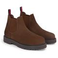 Chelseaboots TOMMY JEANS "TOMMY SUEDE BOOT" Gr. 44, braun (dunkelbraun) Herren Schuhe Boots Stiefel