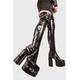 Lamoda Women`s Scream Wide Calf Platform Thigh High Boots Size UK 5