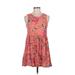 Billabong Casual Dress - A-Line Crew Neck Sleeveless: Orange Dresses - Women's Size 6