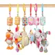 Hochets suspendus doux pour bébés jouet d'apprentissage sensoriel animaux en peluche poussette