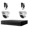 Kit videosorveglianza Hikvision 2 telecamere dome ahd 5 mpx dvr 4 canali