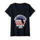 Damen Machen Sie Amerika Florida DeSantis 2024 Ron DeSantis USA Wahl T-Shirt mit V-Ausschnitt