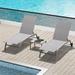 Outdoor Lounge Chairs with 5 Adjustable Position, Pool Lounge Chairs for Patio, Beach(2 Lounge Chairs+1 Table)