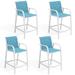 Crestlive Products Outdoor Counter Height Bar Stools 4 PCS Set - See the Description