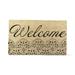 1'6"x2'6" Welcome Sentiment Fan Print Coir Mat Rectangle Indoor and Outdoor Coir Door Welcome Mat Beige