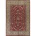 All-Over Floral Tabriz Persian Antique Area Rug Handmade Wool Carpet - 8'6"x 12'0"