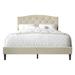 CraftPorch Classic Diamond Button Tufted Upholstered Platform Bed