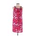 Donna Ricco Casual Dress - Mini Scoop Neck Sleeveless: Pink Floral Dresses - Women's Size 6