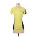 Nike Active T-Shirt: Yellow Print Activewear - Women's Size Small