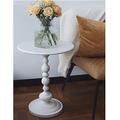 Retro Sofa Side Table, Small Wrought Iron Coffee Table White, Round End Tables Living Room,Snack Table Balcony, Nightstand For Bedroom, Nordic Corner Table(Size:42X52.8CM,Color:whi