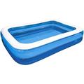 ADEPTNA Durable Large Rectangular Family Swimming Pool Garden Summer Inflatable Paddling Pool Perfect for Kids Family Adults (120")