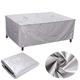 Garden Furniture Covers 200x75x70cm Waterproof Rectangular Cover for Furniture Set 420D Oxford Outdoor Furniture Cover Windproof&Anti-UV for Chair and Table Rattan Sofa Cover - Silver