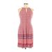 Wisp Casual Dress - A-Line Keyhole Sleeveless: Red Dresses - Women's Size 8 Petite
