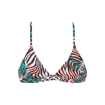 Triangel-Bikini-Top VENICE BEACH "Maia", Damen, Gr. 36, Cup A/B, grün (türkis, bedruckt), Microfaser, Polyamid, Animalprint, Bikini-Oberteile, in trendigem Druck Image