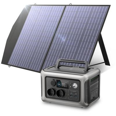 Solar Generator Portable Power Station with 100 w Solar Panel Mobile Power Supply for Garden,