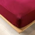 Douceur D'intérieur - Drap housse 140x190 cm - Coton bio Bordeaux - Bordeaux