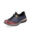 Slipper RIEKER, Damen, Gr. 41, blau (jeansblau), Synthetik, Textil, sportlich, Schuhe Slipper