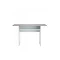 Table auxiliaire AARON extensible L120 x P35/70cm - Blanc / Béton