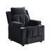 Kids Velvet Recliner with Headrest,Footrest and Two Cup Holder