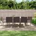 vidaXL Patio Dining Set Table and Chair with Cushions Poly Rattan and Steel