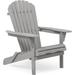 Outdoor Wooden Folding Adirondack Chair, Set of 2