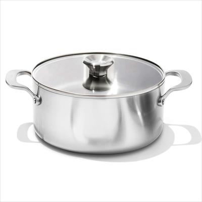 OXO Mira 3-Ply Stainless Steel Stock Pot with Lid, 5 Qt