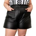 nsendm Womens Bike Shorts Plus Size Denim Shorts Women High Waisted Stretch Summer Jean Shorts Black XL