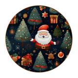 Christmas Tree 6PCS Round Coasters Microfiber Leather Cup Coasters Set of 6 11x11 cm/4.3x4.3 in Drink Coasters for Home Decor