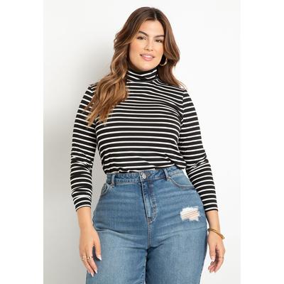 Plus Size Women's Layering Turtleneck by ELOQUII in Oat (Size 18/20)