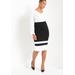 Plus Size Women's Colorblock Column Skirt by ELOQUII in Black + White (Size 22)