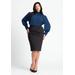 Plus Size Women's Neoprene Pencil Skirt by ELOQUII in Emerald (Size 28)