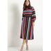Plus Size Women's A-line Dress with Puff Sleeves by ELOQUII in Rainbow Stripe (Size 26)