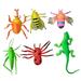 GENEMA 6 Pieces Realistic Insect Funny Plastic Made Trick Scientific Accessories Party Favor Creative Supplies Relieve Boredom