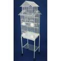 6844-4814WHT Pagoda Top Small Bird Cage with Stand in White