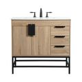 Elegant Lighting 36 in. Single Bathroom Vanity Mango Wood