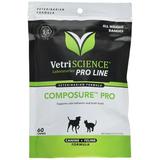 VetriScience 026664000101 Composure Pro Bite Size Chews for Dogs and Cats Chicken Flavor Pet Relaxants