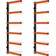 Six-Level 600 lb Capacity Lumber Storage Rack Wall-Mounted both Indoor and Outdoor Use Wood Organizer Rack
