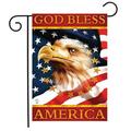 God Bless America Eagle Garden Flag- Patriotic House Flag Double Sided 4th of July American Strip and Star Flag Glory Eagle Vertical Yard Flags Banner 12.5 x 18 Inch