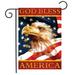 God Bless America Eagle Garden Flag- Patriotic House Flag Double Sided 4th of July American Strip and Star Flag Glory Eagle Vertical Yard Flags Banner 12.5 x 18 Inch