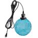 FSLiving Hanging Swag Lamp no Wiring Needed Portable Pendant Light with 15ft Plug-in Dimmable Black Cord E26 Ceramic Socket Sky Blue Glass Lamp Nordic Minimalist for Island Customizable - 1 Light