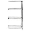 4-Shelf Stainless Steel Wire Shelving Add-On Unit - 14 x 30 x 54 in.