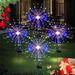 4 Pack Solar Garden Lights Outdoor Waterproof 8 Modes Solar Powered Firework Stake Lights 120 LED Sparklers Solar Outside Lights for Yard Pathway Flowerbed Decor (Multicolor)