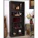 Single Wide Bookcase Espresso Finish 5 Shelves